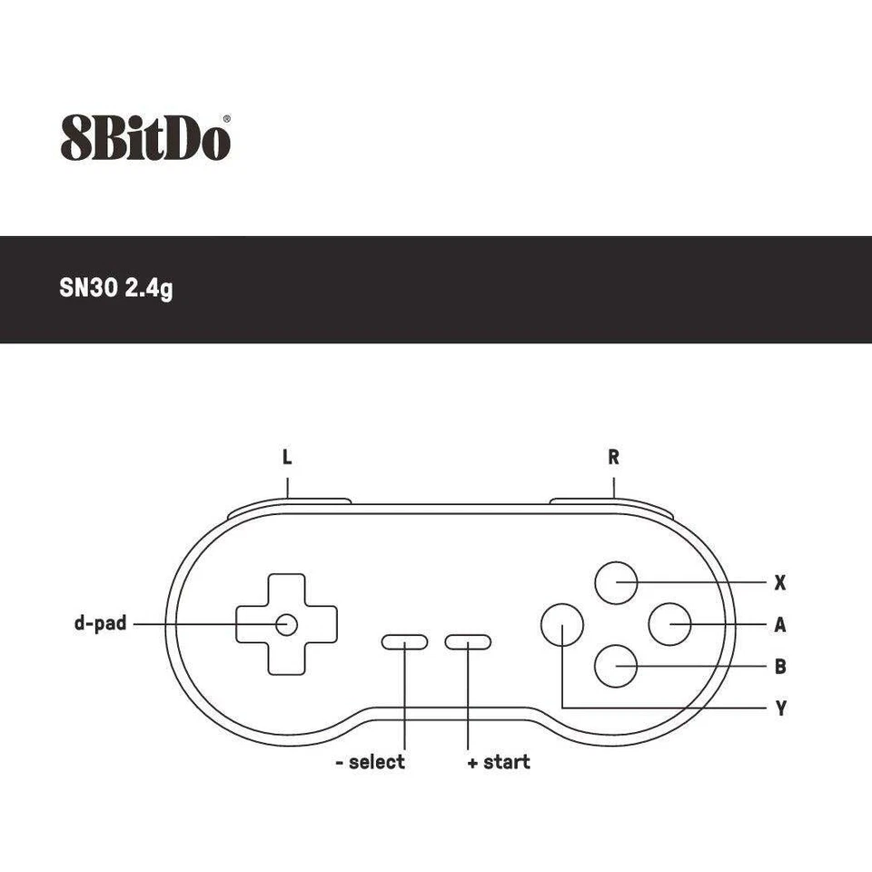 8BitDo SN30 2.4G NT Wireless Gamepad: For Original Super Nintendo SNES / Super F - Image 4 of 4