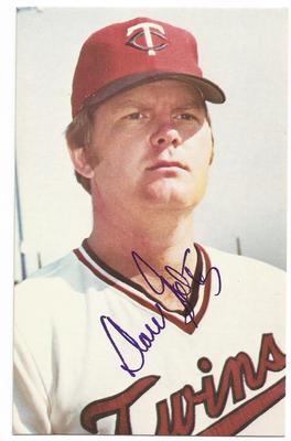 Minnesota Twins DAVE GOLTZ autographed 1979 Team Issue Postcard