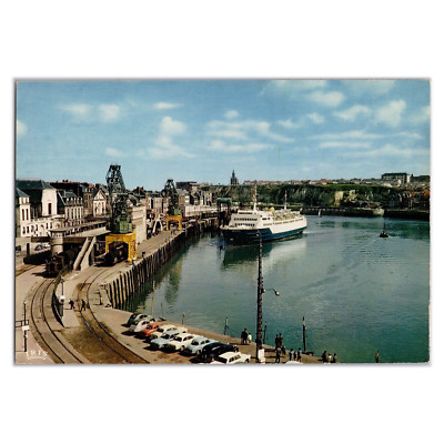 Valentia Island Car Ferry - 4x6 - Vintage Dieppe Dock Postcard - Northern France