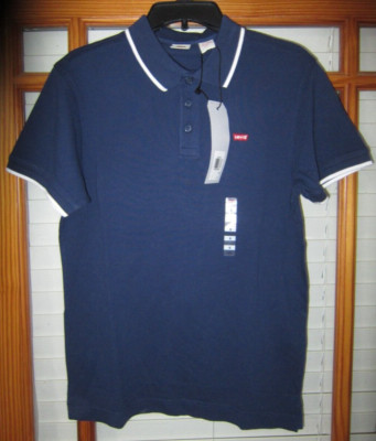 Levi's Performance Polo Shirt Men's Small Blue Cool Standard Fit NEW