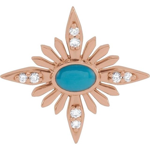 Goro's Go Rose Turquoise Flat Punched Ring Silver Gold BGA126 Used