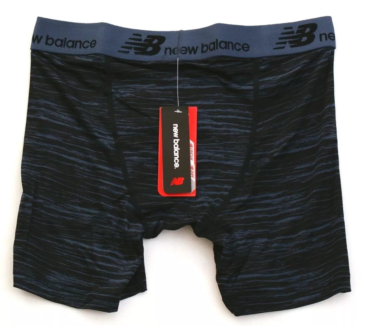 New Balance NB Dry Heather Black 6 Boxer Brief Underwear Men's NWT