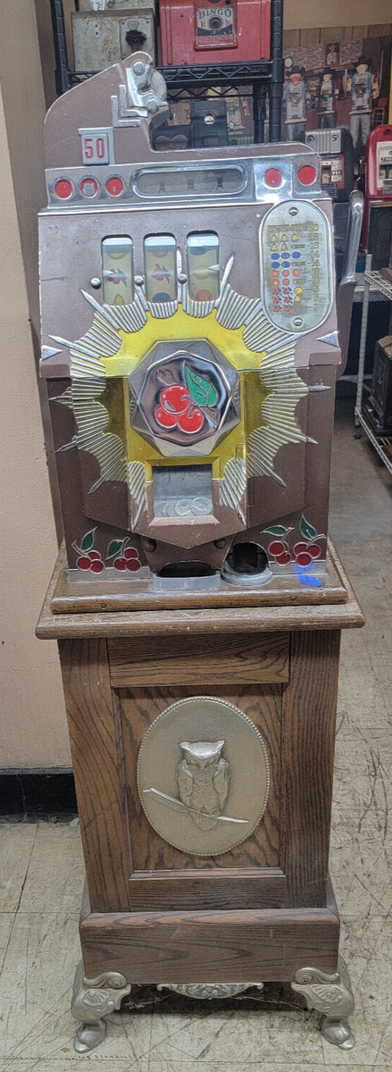 1930s 50 Cent Mills Bursting Cherry Antique Slot Machine | eBay