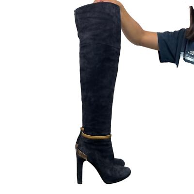 Fendi Suede Over The Knee High Stiletto Heel Boots Women's 38