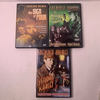 Sherlock Holmes 3 Classic Film DVD Collection Basil Rathbone - Study In Scarlet