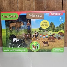 New Schleich Rodeo Show 42 Piece Playset w/ Cowboy Cowgirl Toys