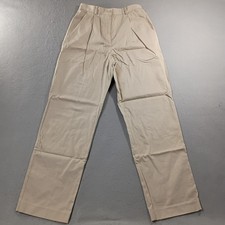 Liz Claiborne Lizsport Stretch Pleated Beige Khaki Chino Pants Womens Size 8