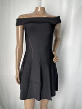 Zimmermann Womens Mini Dress Black Size 6 Matchmaker knit Paneled Scoop Neck