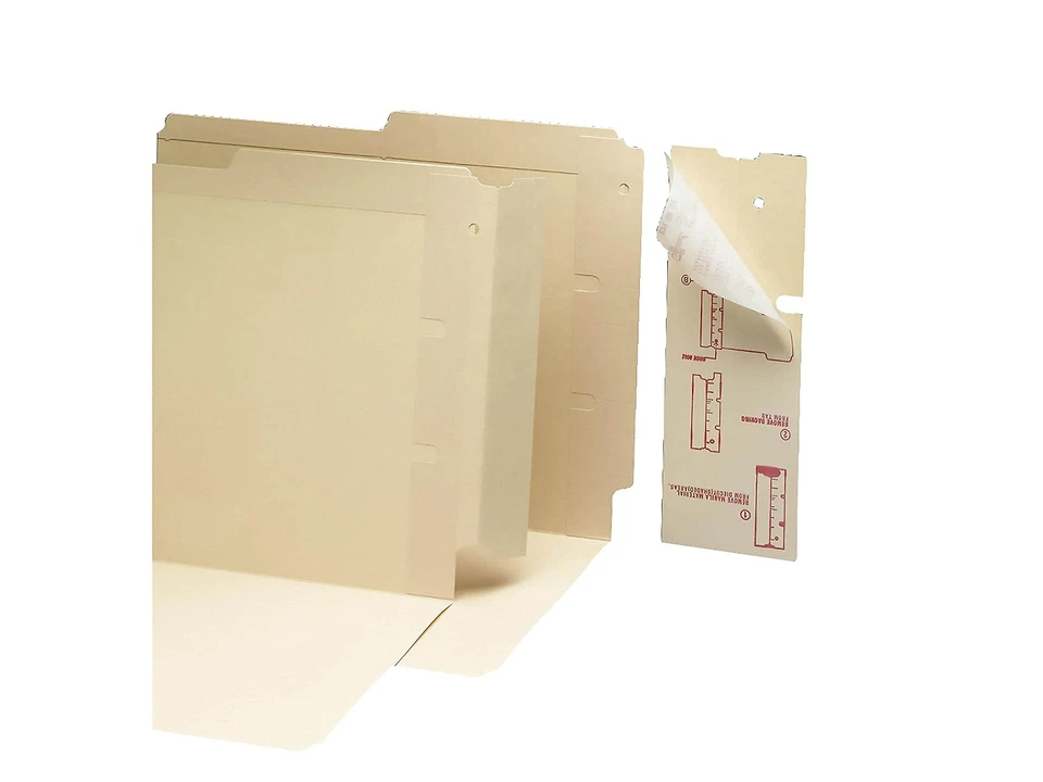 Folder End Tab Converter, Reinforced 8" High Tab, Letter/Legal, Manila, 500 p... - Image 3 of 4