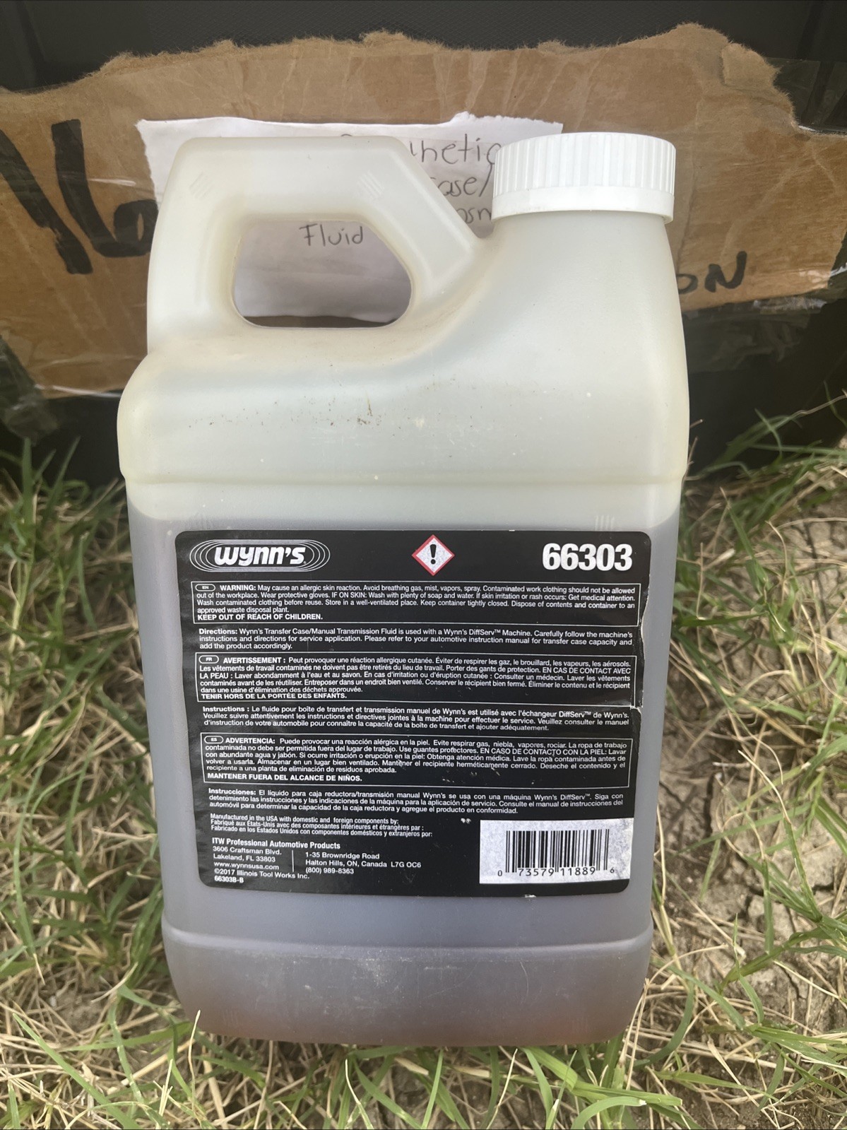 Wynn’s Synthetic Transfer Case/Manual Transmission Fluid (2 qts) 66303