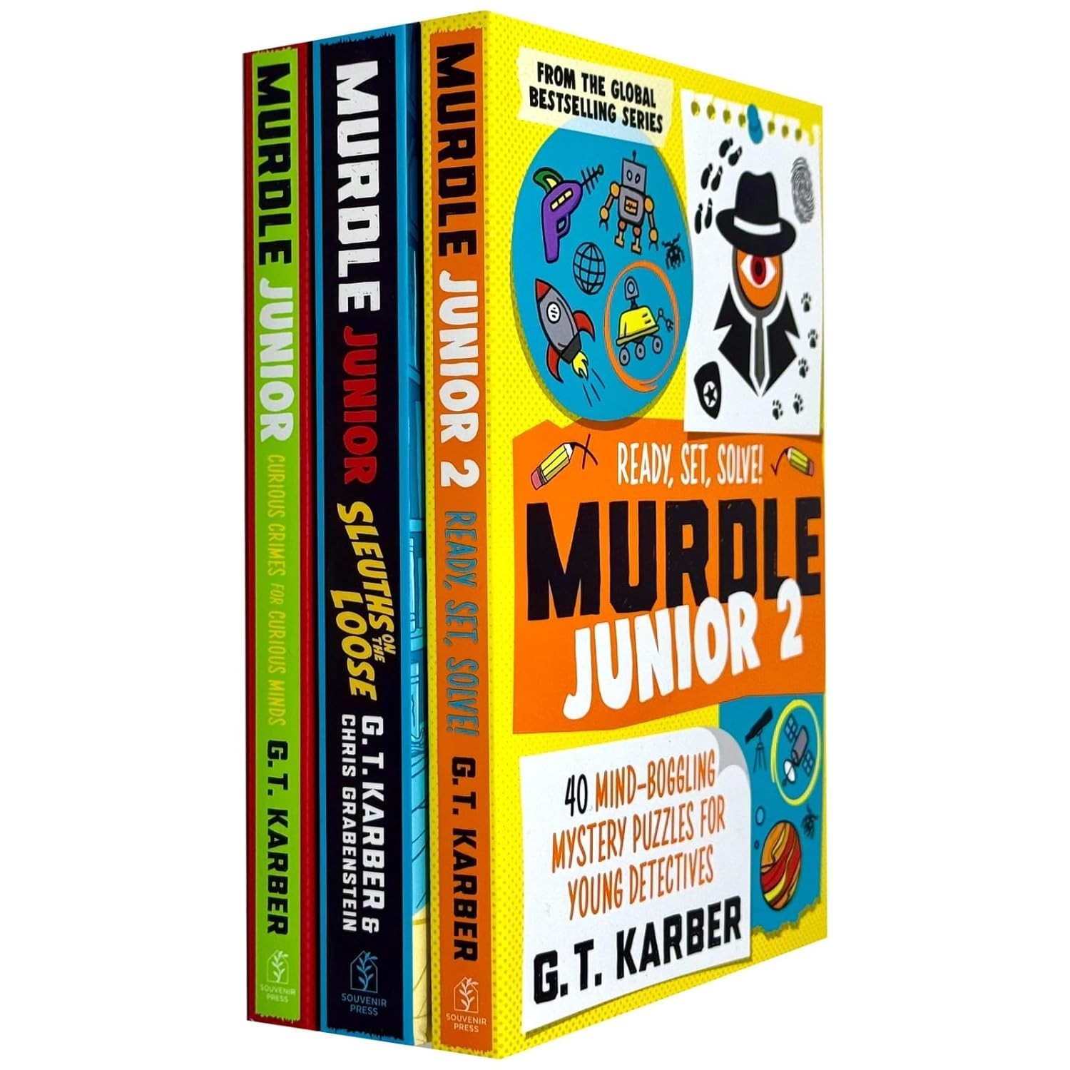 Murdle Junior Series 3 Books Collection Set By G. T. Karber Ready, Set, Solve!