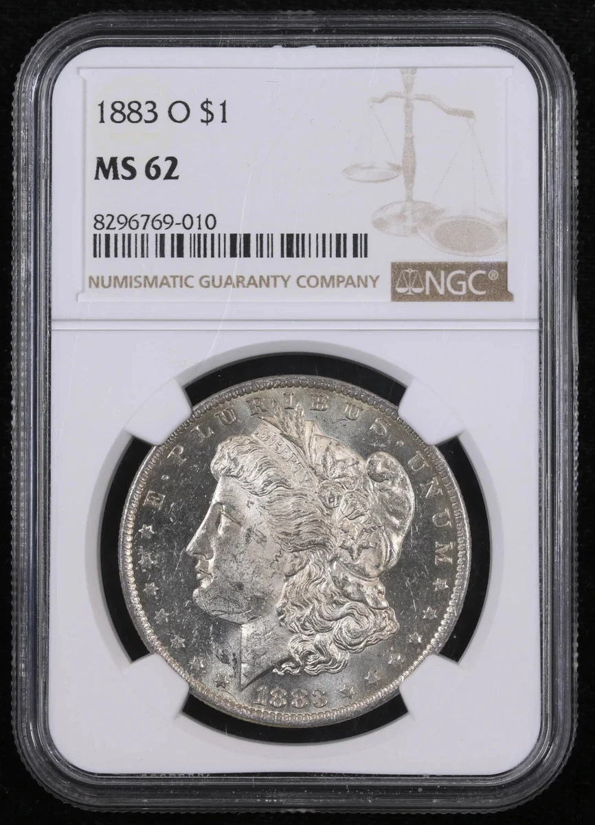 Silver MS 62 Graded 1883 Year Morgan US Dollars (1878-1921) for