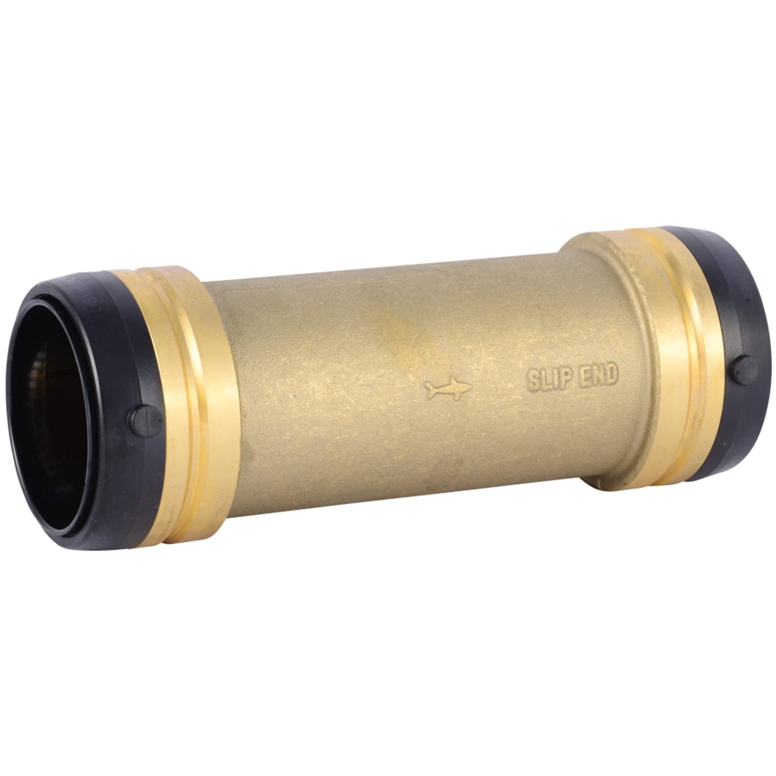 SharkBite 2 Inch Slip Coupling Push to Connect Brass Plumbing Fitting PEX Pip...