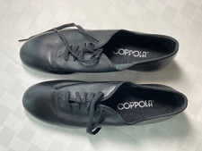 Capezio COPPOLA tap shoes women's 9M EUC black leather with teletone taps