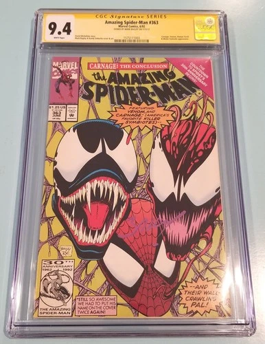 Amazing Spider-Man #363 Mark Bagley Signed Autographed Comic Book CGC 9.4