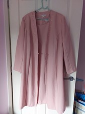 Classics Salmon Pink Mother Of The Bride Outfit Dress And Jacket Size 24