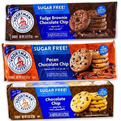 Voortman Sugar Free Cookies - Variety Pack - Chocolate Chip (1, 8oz pack) - F...