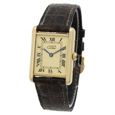 Cartier Must De Cartier Tank 20mm Vermeil Manual Wind Watch #W321785-1