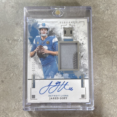 Panini Impeccable Elegance Jared Goff Detroit Lions Auto Patch 25/25 EVPA-JGF