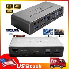 8K Dual Monitor HDMI 2.1 HDMI 2.1 KVM Switch HDMI 2.1 DisplayPort 1.4 KVM Switch