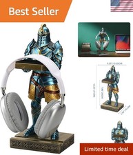 Versatile King's Guard Warrior Display Stand for Headphones and Jewelry - Blue
