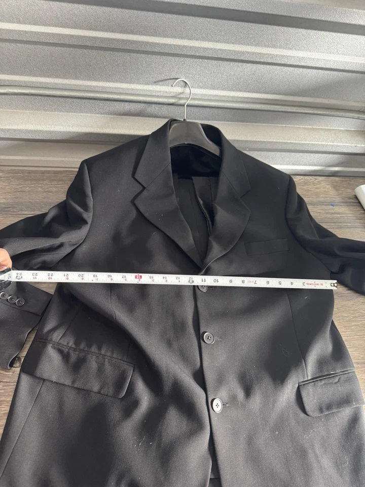 Paul Stuart Black 3- Btn Notch Lapel Tuxedo Formal Blazer Jacket 42 R - Image 3 of 4