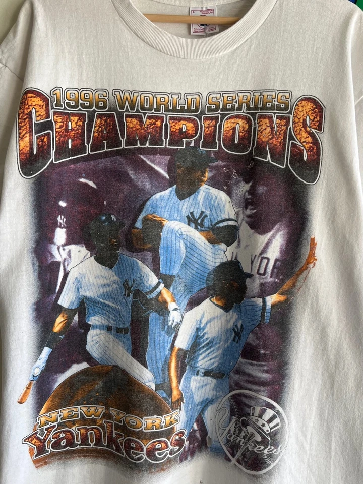 Camiseta De Colección 1996 MLB NY Yankees Serie Mundial Campeones Rap Talla L Foto 2 de 4