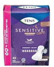 TENA Sensitive Care Incontinence/Postpartum Pads- 45 Count-FREE SHIPPING