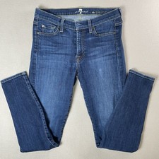7 For All Mankind The Skinny Blue Wash Denim Jeans Women's Size 27