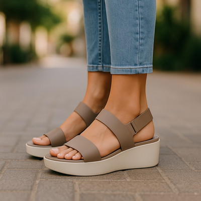 Vince Westport Platform Sandals Womens Size 9M Beige Leather Minimalist NIB