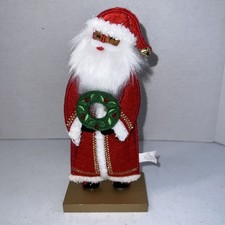 2024 Target Wondershop Fabric  Wood African American Santa Christmas Mantle NEW