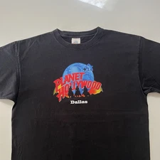 Planet Hollywood Dallas Texas Black Vintage Men's T-Shirt Size Xlarge Cotton