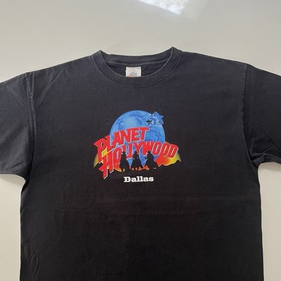 Planet Hollywood Dallas Texas Black Vintage Men's T-Shirt Size Xlarge Cotton