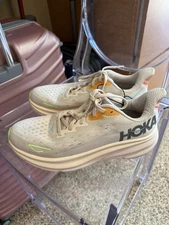 Hoka One One Clifton 10 Womens Shoes Beige Running Sneaker 1127896 VLS