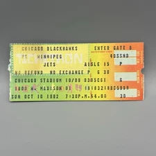 1982 JACK O’CALLAHAN NHL DEBUT 1980 MIRACLE ON ICE PLAYER TICKET STUB BLACKHAWKS