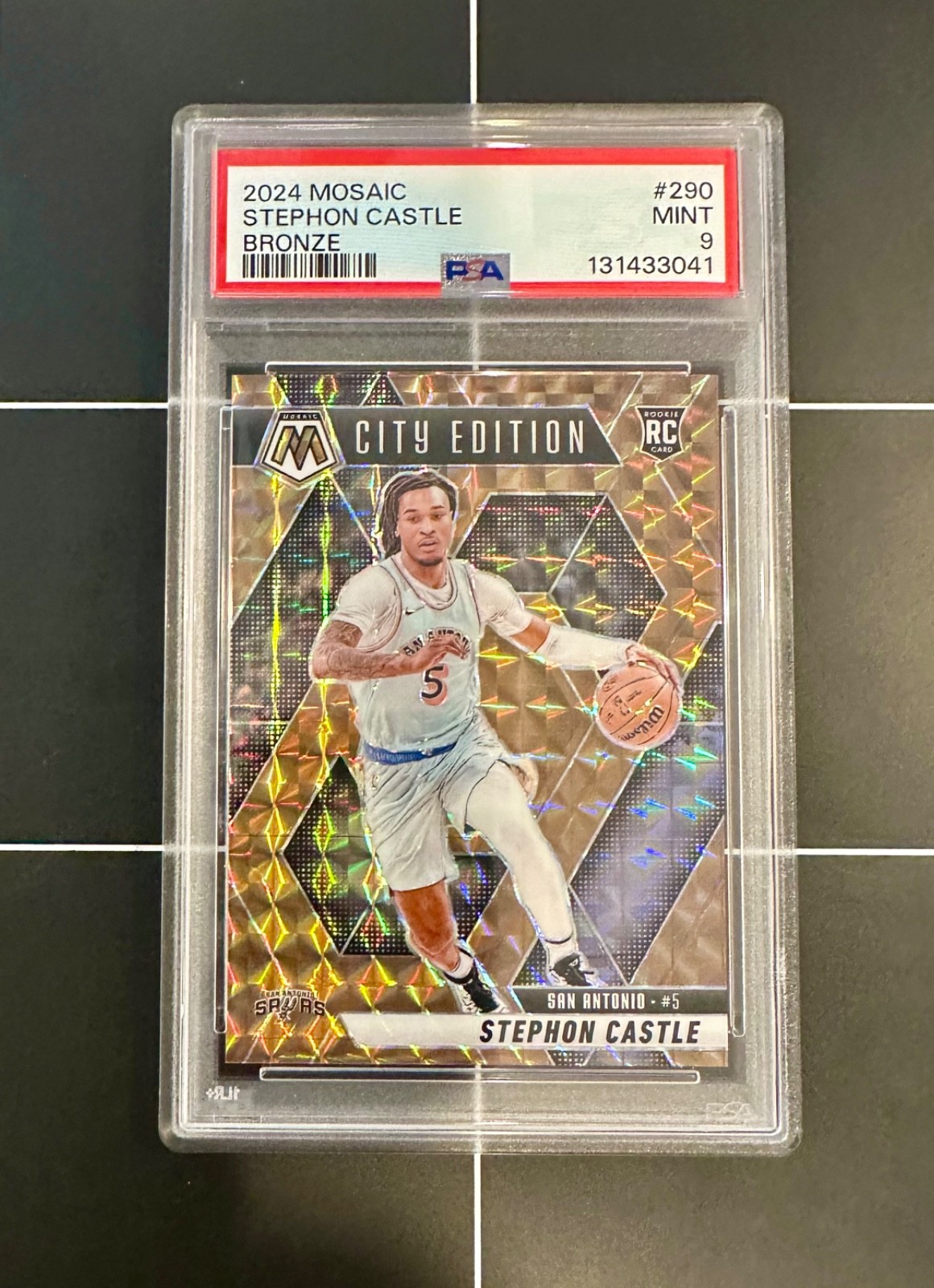 2024-25 Mosaic City Edition Stephon Castle RC #290 Bronze /75 PSA 9