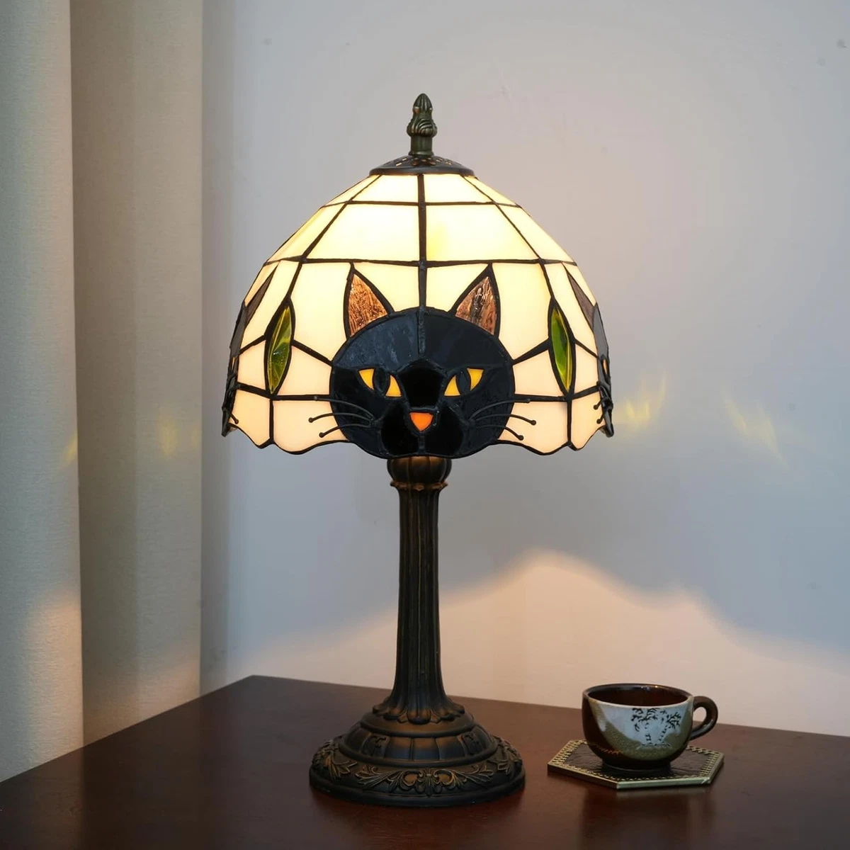 Stained Glass Cat Lamp In Lamps for sale - eBay
