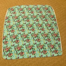 Bed Bath Beyond Swaddle Blanket 33 x 33 Blue Floral Cotton Blend No tag