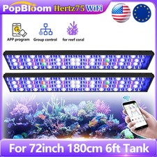 PopBloom Marine Aquarium Led Light Full Spectrum For 72" 6ft Reef Coral Tank