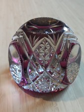 Sulfure ancienne presse papier en cristal Baccarat St Louis Val St Lambert