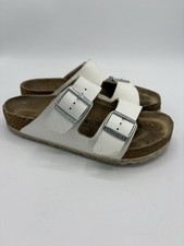 BIRKENSTOCK Arizona Genuine Classic White Straps Sandals Sz 38EU Preowned