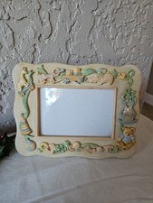 Russ Berrie Baby Photo Frame 4x6 Blocks Teddy Bear Crib Rattle