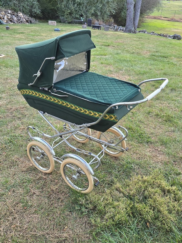 Vintage Perego Baby Stroller Carriage Green | eBay