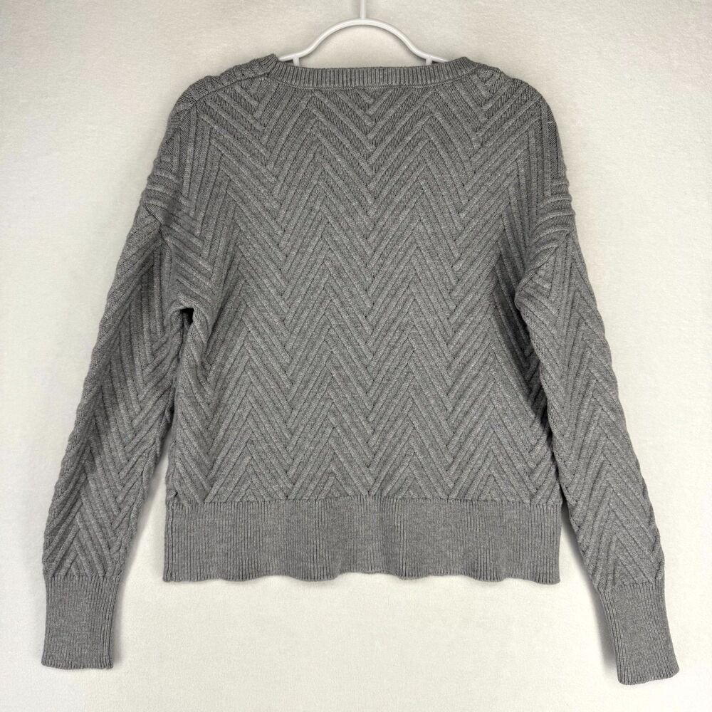 Truth by Republic Gray Argyle Pattern Sweater Wom… - image 3