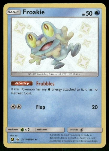 2019 Froakie SV11/SV94 Shiny Holo Rare Holo NM Hidden Fates: Shiny Vault Pokémon