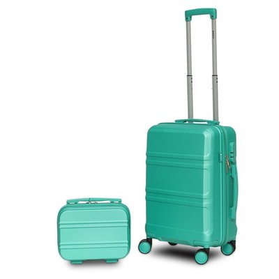 Kofferset Trolley Handgepäck Hartschale Modell Anubis 2tlg Grün Barut