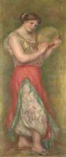 Pierre Auguste Renoir Dancing Girl With Tambourine A4 Print