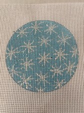 Handpainted Needlepoint Canvas Snowflakes 1 JW PO 006, 13 mesh Zweigart