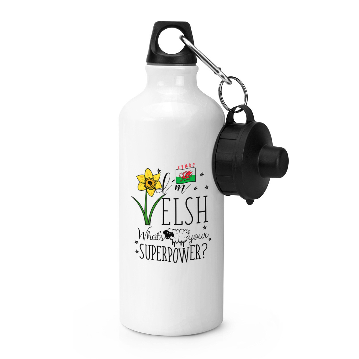 I'm Welsh What's Your Superpower? Sports Drinks Water Bottle - Wales Rugby
