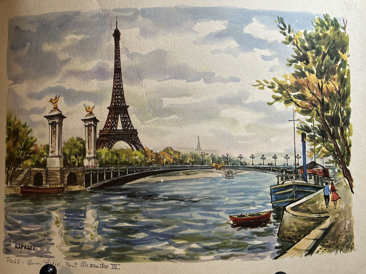 【送料無料】 RAPHAEL TOUSSAINT Alexandre Pont Eiffel, Paris-Tour Print: その他